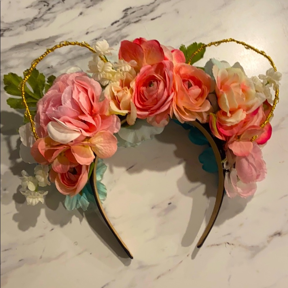Make It Pink or Blue Aurora Floral Mickey Ears
